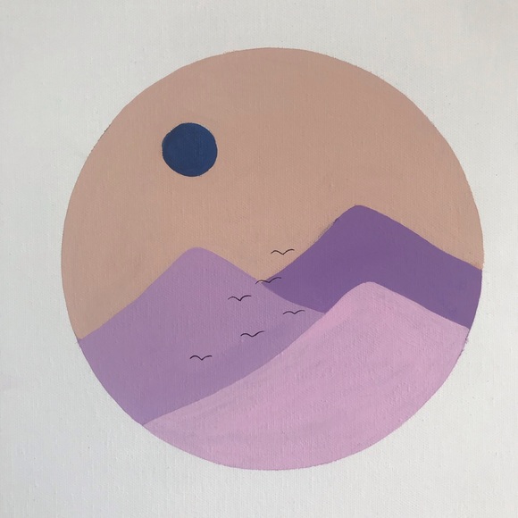 Minimalistic Landscape Acrylic Painting - Picture 2 of 5